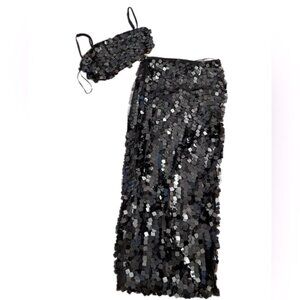 House of Harlow 1960 Black Strapless Dress